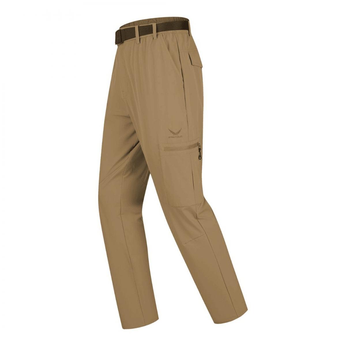 شلوار ترکینگ مردانه 8375 خاکی - men’s lightweight summer pants code 8375